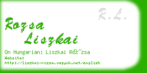 rozsa liszkai business card